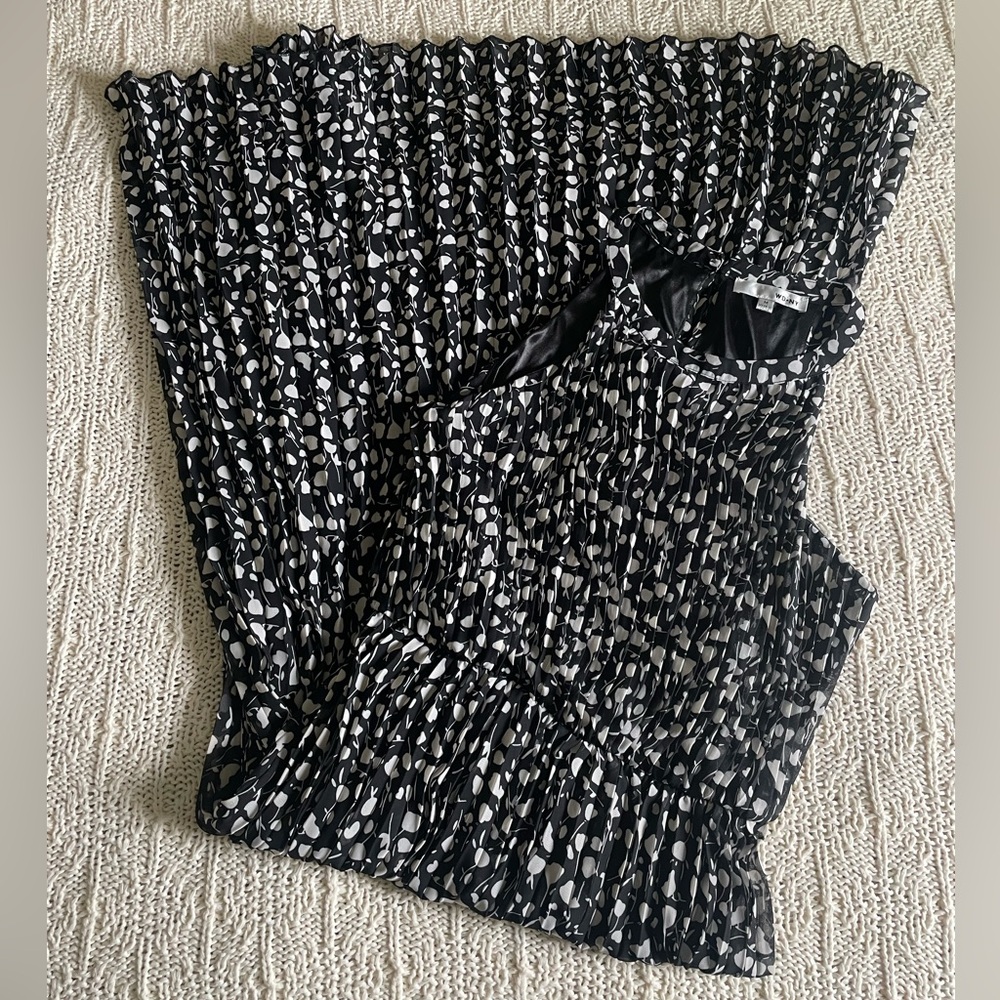WD•NY black floral Dress